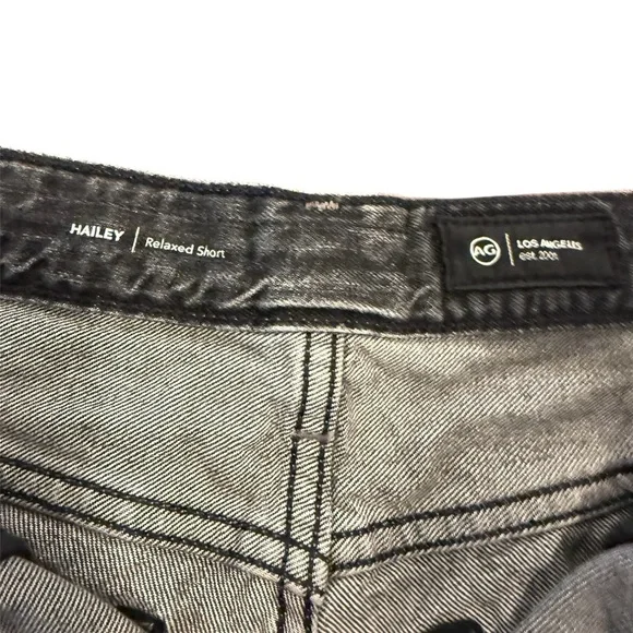 AG Adriano Goldschmied Hailey Relaxed Jean Short Black Stone 28 - Picture 7 of 11
